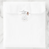 Brown Cavapoo Welpen Hund Hochzeit Begrüßung Runder Aufkleber (Tasche)