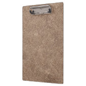 Brown Chamois Textur Print Klemmbrett (Links)