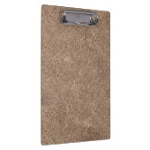 Brown Chamois Textur Print Klemmbrett (Rechts)