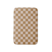 Brown Checkerboard Badematte (Vorderseite Vertikal)