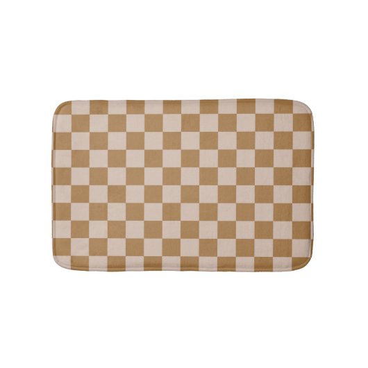 Brown Checkerboard Badematte (Vorderseite)