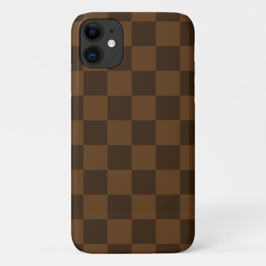 Brown Checkerboard Case-Mate iPhone Hülle (Rückseite)