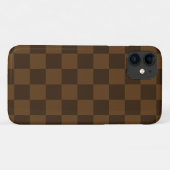 Brown Checkerboard Case-Mate iPhone Hülle (Rückseite (Horizontal))