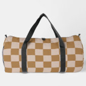 Brown Checkerboard Duffle Bag (Rückseite)