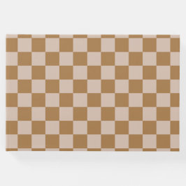 Brown Checkerboard Gästebuch