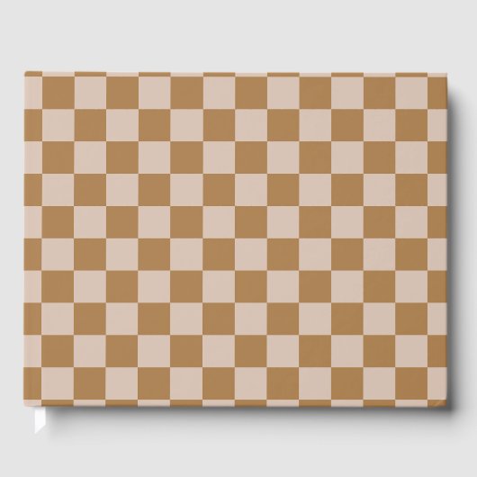 Brown Checkerboard Gästebuch (Vorderseite)