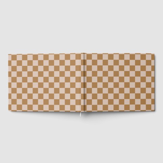 Brown Checkerboard Gästebuch (Voll)