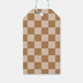Brown Checkerboard Geschenkanhänger