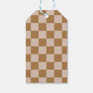 Brown Checkerboard Geschenkanhänger