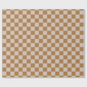 Brown Checkerboard Geschenkpapier (Flach)