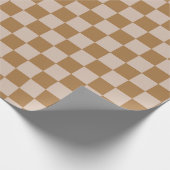 Brown Checkerboard Geschenkpapier (Ecke)
