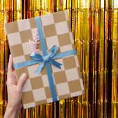 Brown Checkerboard Geschenkpapier