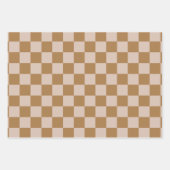 Brown Checkerboard Geschenkpapier Set (Vorderseite)