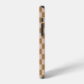 Brown Checkerboard iPhone Hülle (Linke Seite)