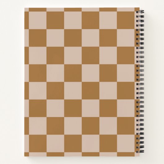 Brown Checkerboard Notizblock (Rückseite)