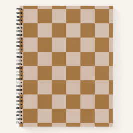 Brown Checkerboard Notizblock