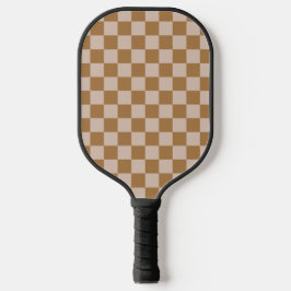 Brown Checkerboard Pickleball Schläger