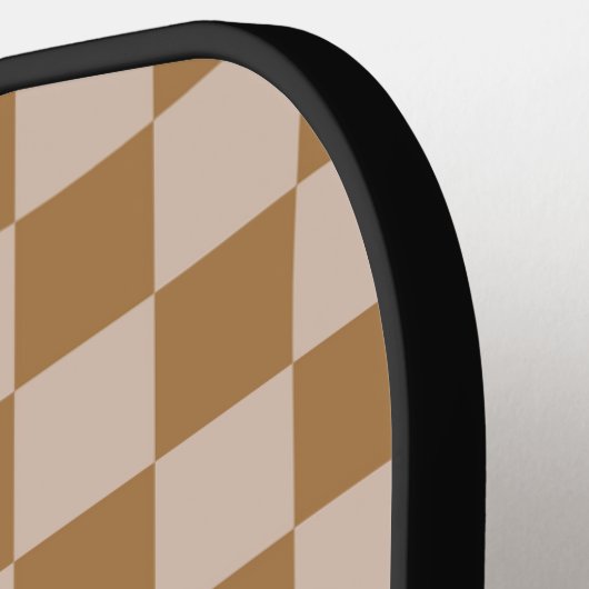 Brown Checkerboard Pickleball Schläger (Linke Seite)