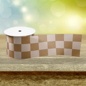 Brown Checkerboard Satinband