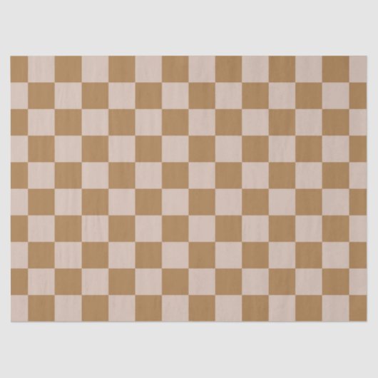 Brown Checkerboard Seidenpapier (Vorderseite)
