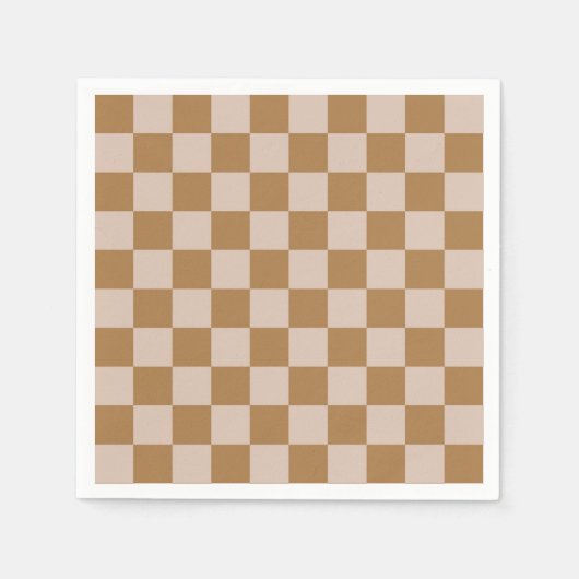 Brown Checkerboard Serviette (Vorderseite)