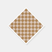 Brown Checkerboard Serviette (Ecke)