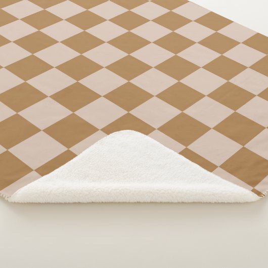Brown Checkerboard Sherpadecke (3/4)