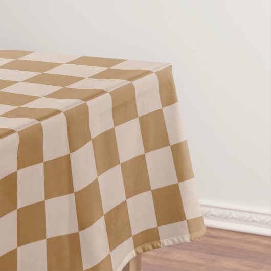 Brown Checkerboard Tischdecke (Beispiel)