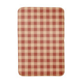 Brown Checkered Gingham Pattern Badematte (Vorderseite Vertikal)