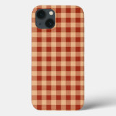 Brown Checkered Gingham Pattern Case-Mate iPhone Hülle (Rückseite)