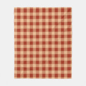 Brown Checkered Gingham Pattern Fleecedecke (Vorderseite)
