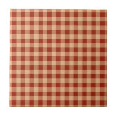 Brown Checkered Gingham Pattern Fliese (Vorderseite)