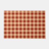 Brown Checkered Gingham Pattern Fußmatte (Vorderseite)
