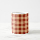 Brown Checkered Gingham Pattern Kaffeetasse (Mittel)