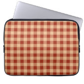 Brown Checkered Gingham Pattern Laptopschutzhülle (Vorderseite)