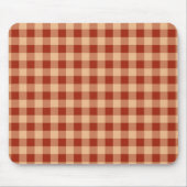 Brown Checkered Gingham Pattern Mousepad (Vorne)