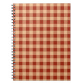 Brown Checkered Gingham Pattern Notizblock (Vorderseite)