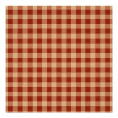 Brown Checkered Gingham Pattern Poster (Vorderseite)