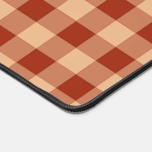 Brown Checkered Gingham Pattern Schreibtischunterlage (Ecke)