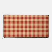Brown Checkered Gingham Pattern Schreibtischunterlage (Vorderseite)