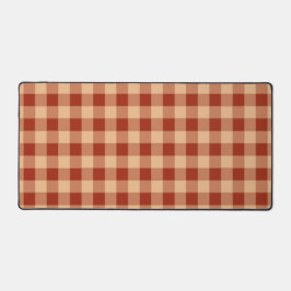 Brown Checkered Gingham Pattern Schreibtischunterlage