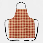 Brown Checkered Gingham Pattern Schürze (Vorderseite)