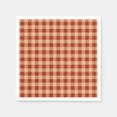 Brown Checkered Gingham Pattern Serviette (Vorderseite)