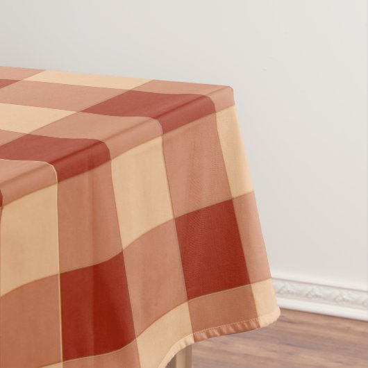 Brown Checkered Gingham Pattern Tischdecke (Beispiel)