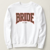 Brown Checkered Luxury Varsity BRIDE Sweatshirt (Design vorne)