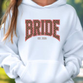 Brown Checkered Luxury Varsity BRIDE Sweatshirt