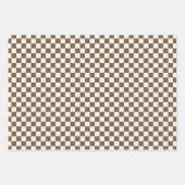 Brown Checkered Pattern Geschenkpapier Set (Vorderseite 2)