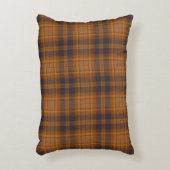 Brown Checkered Tartan Kariert Dekokissen (Vorderseite(Vertikal))