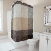 Brown Checkered Wool: Tartan Texture Duschvorhang (Beispiel)