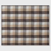 Brown Checkered Wool: Tartan Texture Geschenkpapier (Flach)